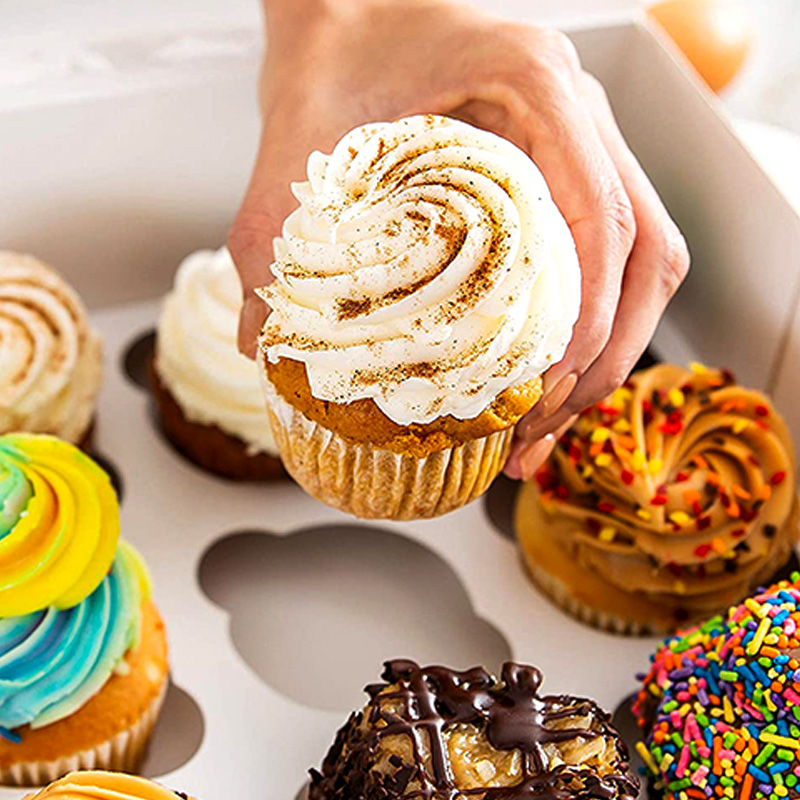 Custom Muffin Cardboard Cupcake Packaging Cake Box
