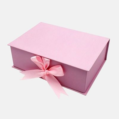 Folded Gift Box with Ribbon