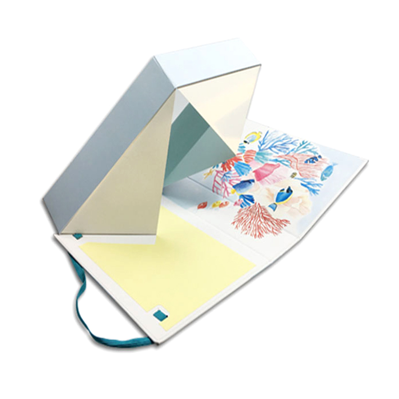 Customized Flap Lid Packaging Cardboard Bespoke Folding Box Ribbon
