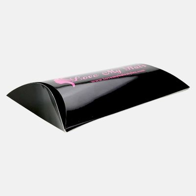 Custom Glossy Black Hair Pillow Box