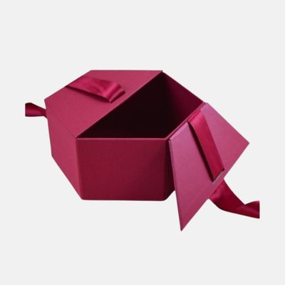 Hexagonal Gift Box with Ribbon